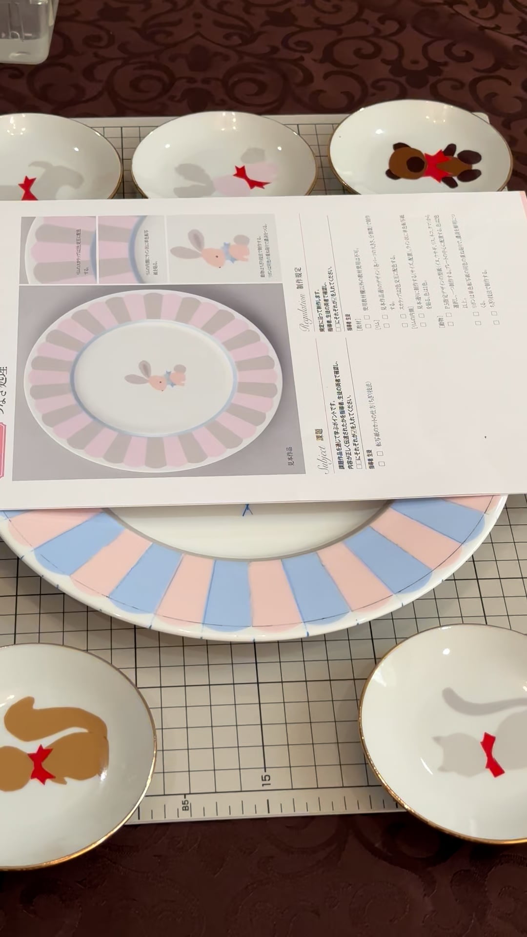 ポーセラーツ教室の作品